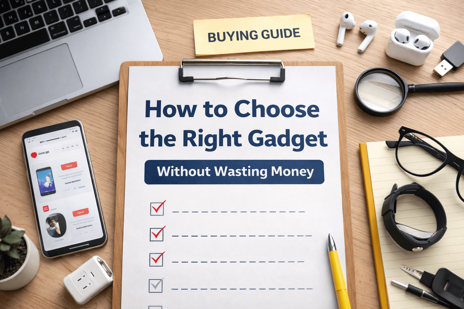 Buying guide showing how to choose the right gadget without wasting money