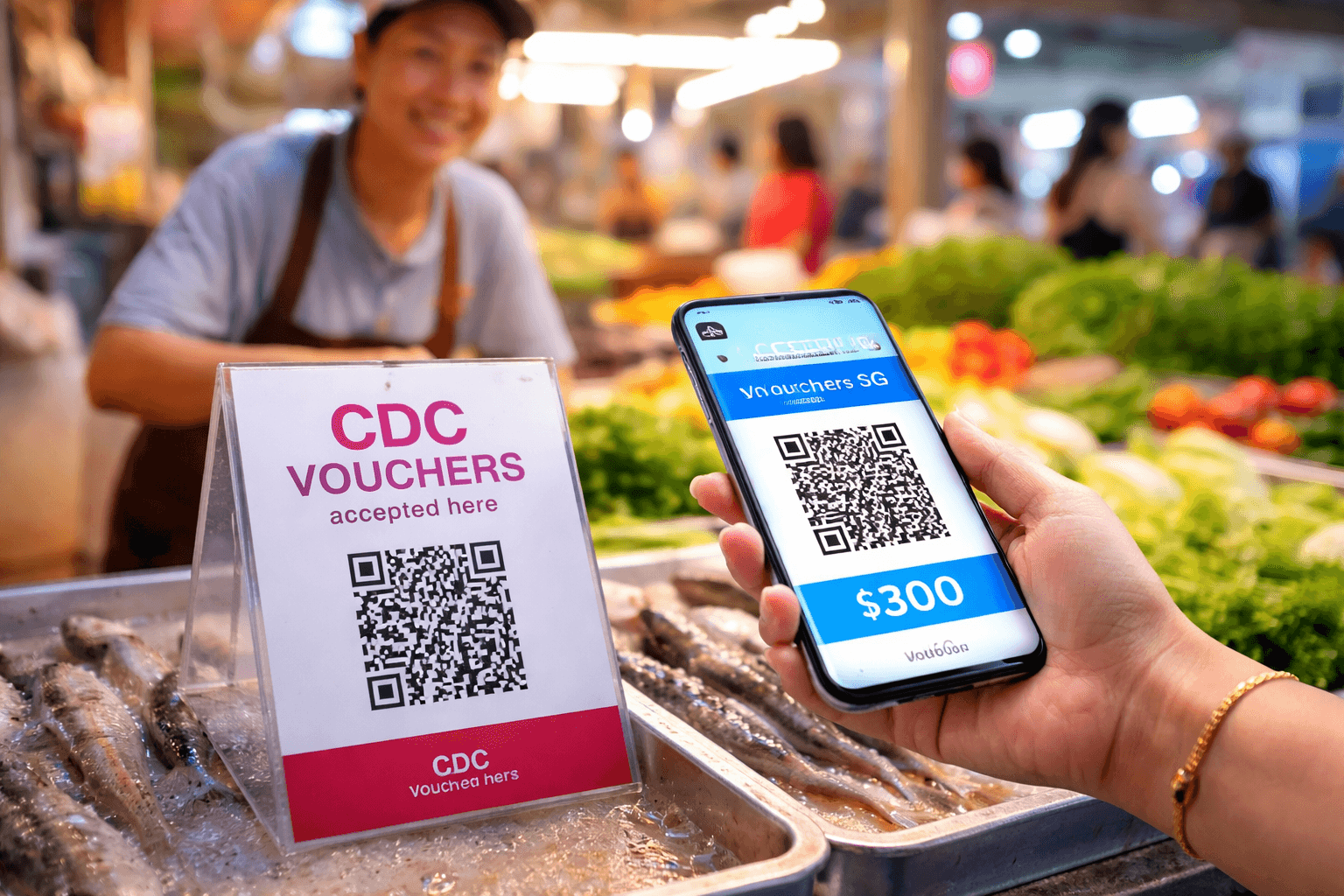 CDC vouchers Singapore digital payment at local shops