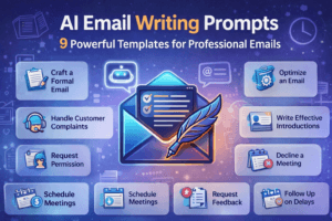 AI email writing prompts for professional and business communication