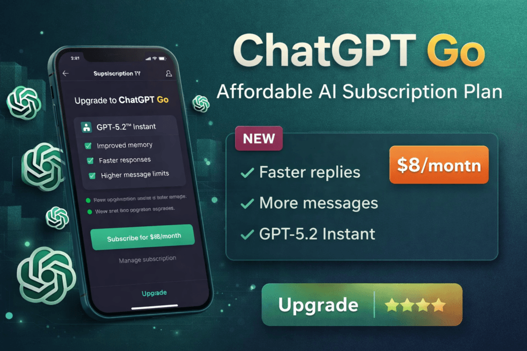 ChatGPT Go subscription explained with pricing, features, and comparison
