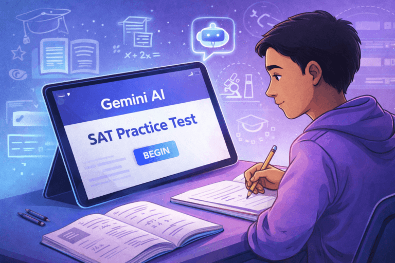 Gemini SAT test prep using AI-powered practice tests
