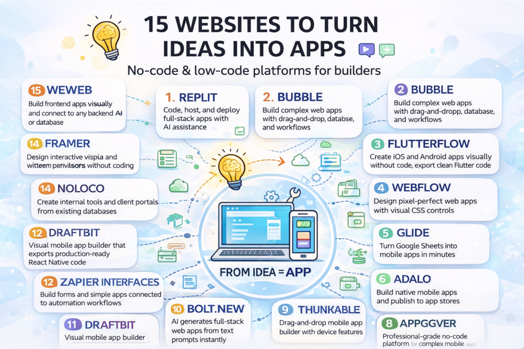 no code app builders turn ideas into apps 2026