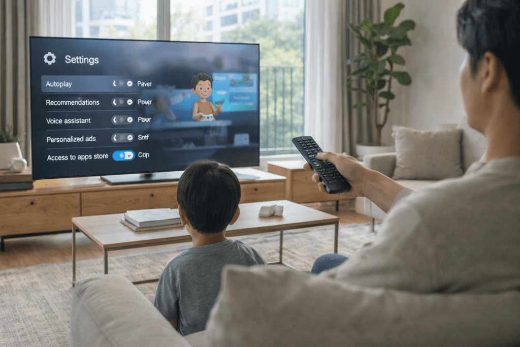 turning off smart TV features for kids