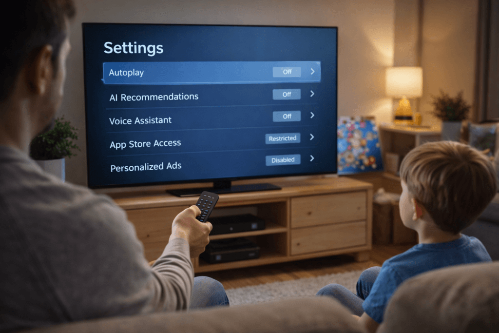 smart TV settings parents should disable