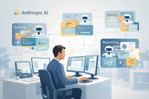 Anthropic AI showing Claude autonomous agents working together to automate complex enterprise work