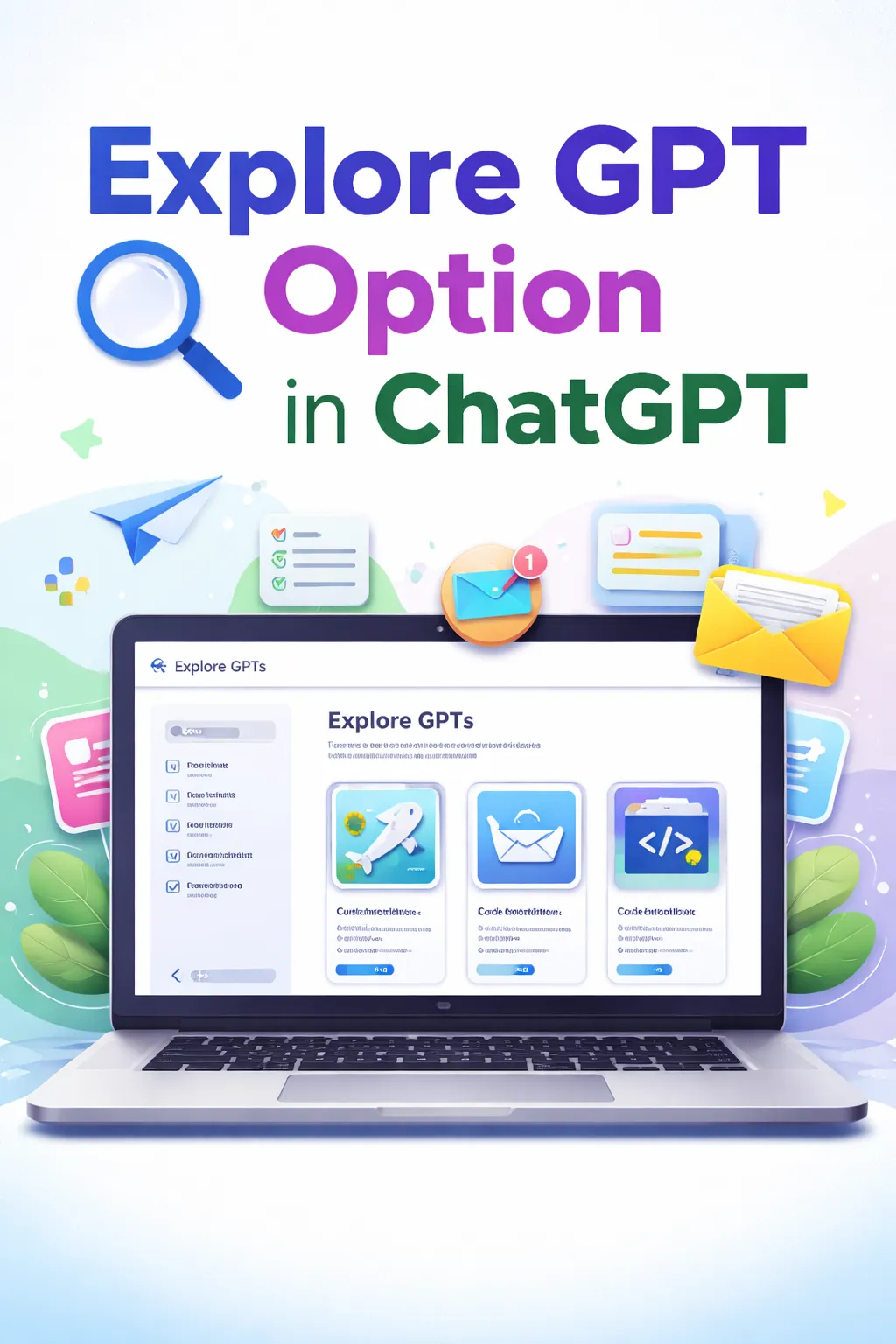 Explore GPT option in ChatGPT dashboard showing custom GPT marketplace interface