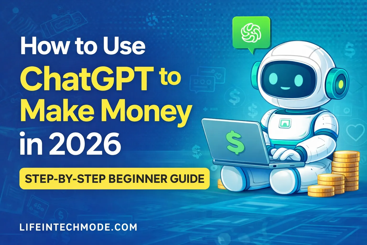How to Use ChatGPT to Make Money in 2026 step-by-step beginner guide with AI robot earning online