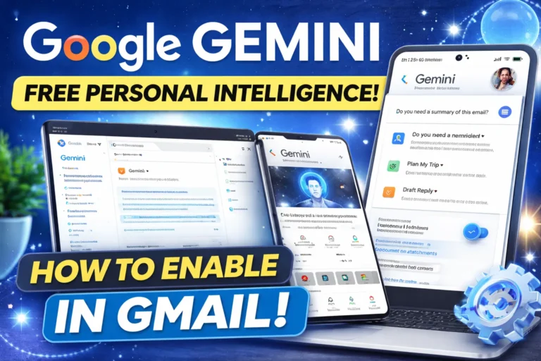 Gemini free personal intelligence features in Gmail interface showing AI assistant integration