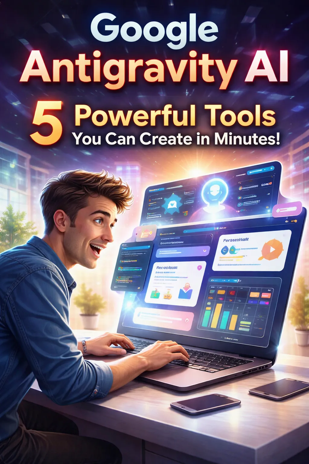 Google Antigravity AI tools dashboard creating productivity apps